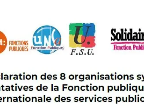 Déclaration des 8 organisations syndicales représentatives de la Fonction publique en vue de la journée internationale des services publics du 23 juin 2026